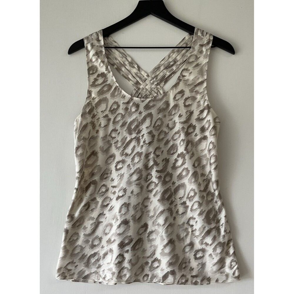 Banana Republic Tank Top Medium Strappy Cheetah Slinky Y2K